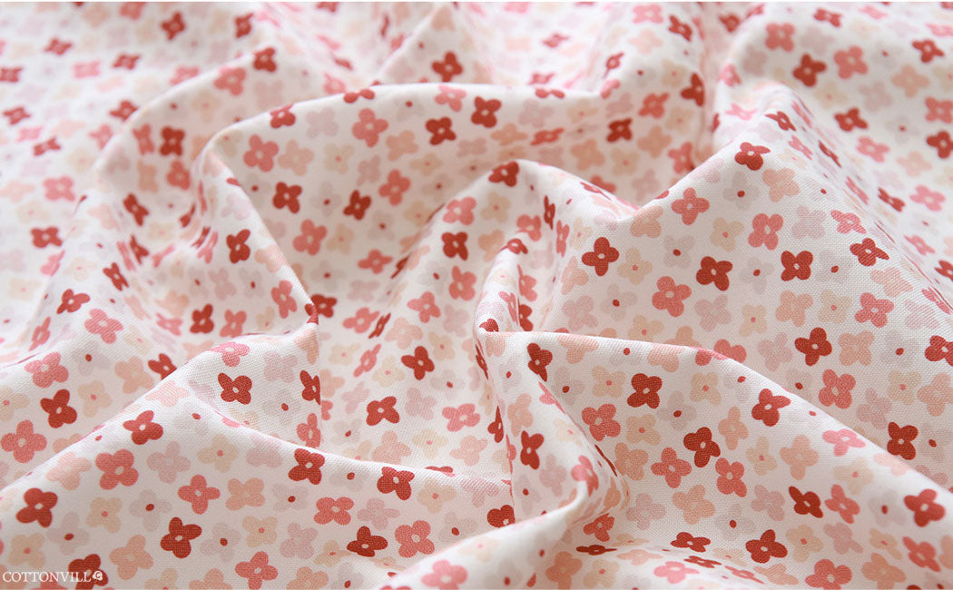 Pretty Small Flowers Floral Patterned Fabric DTP printed in Korea by the Half Yard