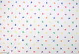 Cute Rainbow Color Ribbon Patterned Fabric made in Korea by the Half Yard