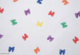 Cute Rainbow Color Ribbon Patterned Fabric made in Korea by the Half Yard