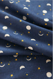 Star Moon Night Sky Patterned Fabric made in Korea by the Half Yard