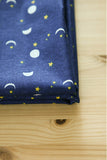 Star Moon Night Sky Patterned Fabric made in Korea by the Half Yard