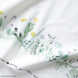 Border Dandelion Flower Hill Patterned Fabric made in Korea by the Half Yard