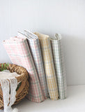 Pastel Color Check Patterned Bio-washed Fabric made in Korea by the Yard 36" x 64" or 90 x 164cm