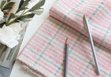 Pastel Color Check Patterned Bio-washed Fabric made in Korea by the Yard 36" x 64" or 90 x 164cm