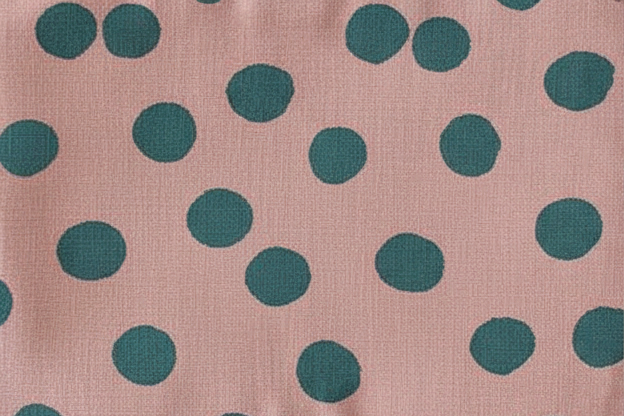 Medium Size Dot Patterned Fabric printed in Korea by the Half Yard