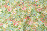 Green Garden Flower Floral Patterned Fabric made in Korea by Half Yard