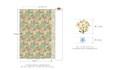 Green Garden Flower Floral Patterned Fabric made in Korea by Half Yard