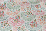 Mandara Flower Floral Patterned Fabric made in Korea by Half Yard