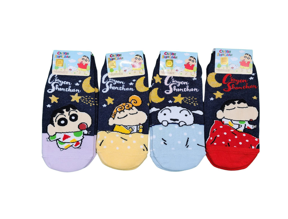 4 Pairs of Crayon Shinchan Good Night Socks Sneakers Socks Women's Sock