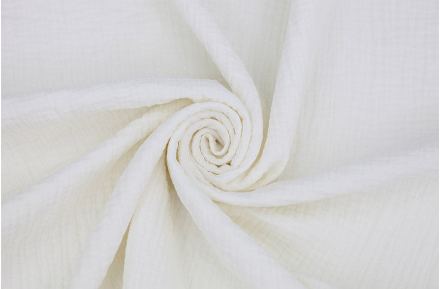 Solid Patterned Crinkle Triple Gauze Fabric made in Korea by the Yard 36" x 55" or 90 x 140cm