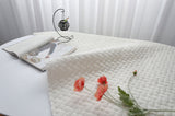 Natural Muslin Cotton 20s Heart Quilted Fabric made in Korea by the Yard 36" x 55" or 90 x 140cm