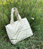 Natural Muslin Cotton 20s Heart Quilted Fabric made in Korea by the Yard 36" x 55" or 90 x 140cm