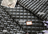 Heart Diamond Stripe Black Glitter Quilted Polyester Fabric made in Korea by the Half Yard 18" x 59" or 45 x 150cm