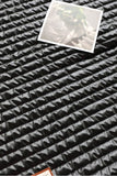 Heart Diamond Stripe Black Glitter Quilted Polyester Fabric made in Korea by the Half Yard 18" x 59" or 45 x 150cm