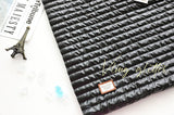 Heart Diamond Stripe Black Glitter Quilted Polyester Fabric made in Korea by the Half Yard 18" x 59" or 45 x 150cm