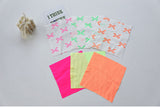 Neon Colored Ribbon & Solid Patterned 60s Cotton Nylon Fabric made in Korea by the Yard