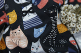 Fashion Cat Kitten Patterned Fabric made in Korea by the Half Yard