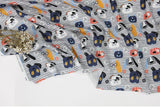 Fashion Dog Puppy Patterned Fabric made in Korea by the Half Yard