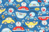 I am Doraemon Car Driving Oxford Licensed Fabric printed in Japan by the Half Yard