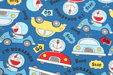 I am Doraemon Car Driving Oxford Licensed Fabric printed in Japan by the Half Yard