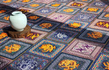 Korean Traditional Five Toes Dragon & Phoenix Bandana Patterned Cotton Fabric made in Korea by the Half Yard