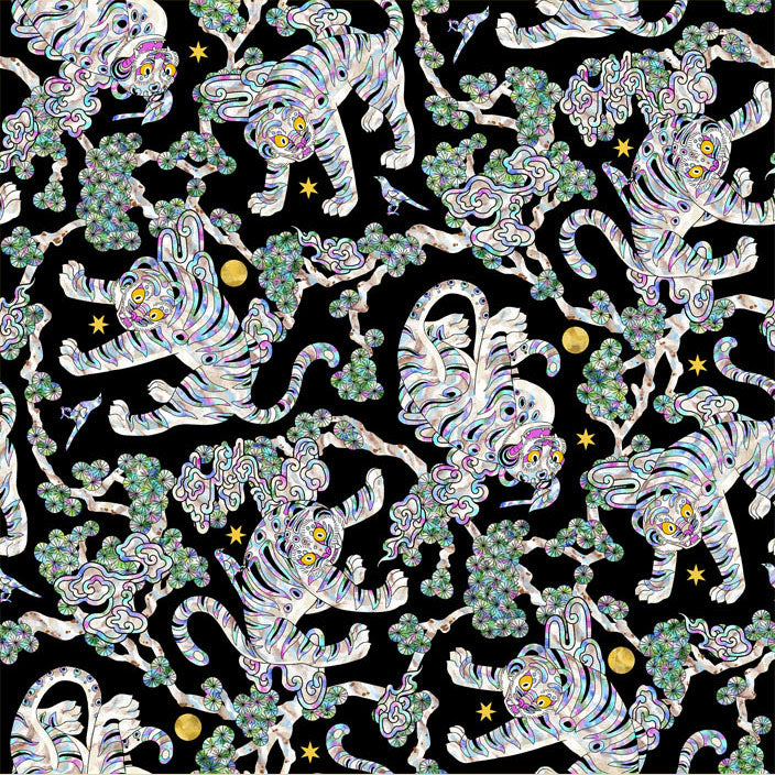 韓國傳統六角形螺鑿 Jagae 圖案棉織品韓國製造半碼