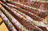 Korean Traditional Style Knot Flower Garden Pink Patterned Cotton Fabric made in Korea by the Half Yard