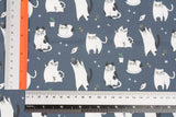 Cat Kitten Patterned Fabric, Cute, Kids, Sewing, Quilt made in Korea by Half Yard