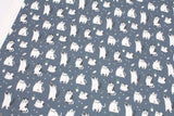 Cat Kitten Patterned Fabric, Cute, Kids, Sewing, Quilt made in Korea by Half Yard