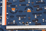 Snoopy Logo Character Oxford Fabric printed in Japan by the Half Yard