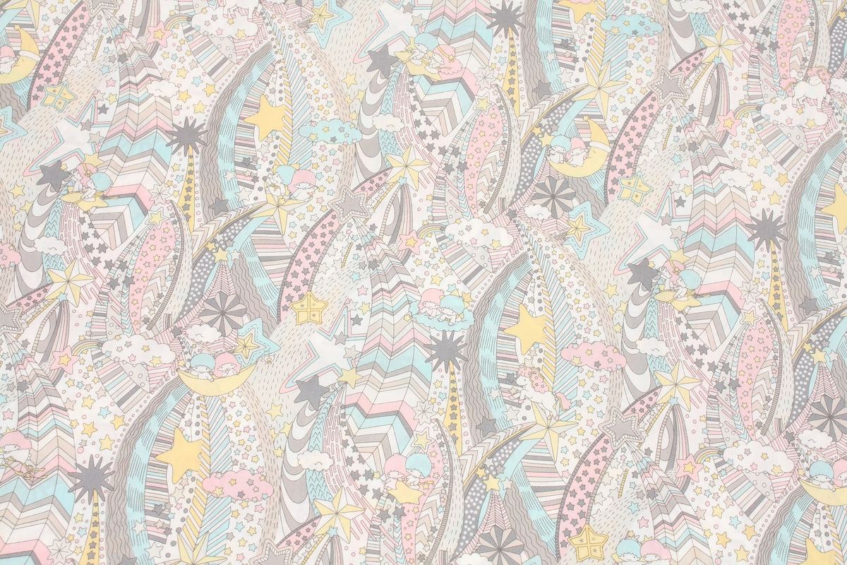 Liberty Tana Lawn 三麗鷗 Hello Kitty 花朵布料日本印花 FQ 45 公分 x 53 公分或 18 英寸 x 21 英寸