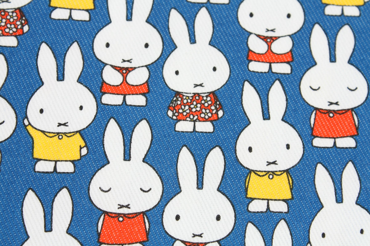 Miffy Navy Oxford Licensed Fabric printed in Japan by the Half Yard