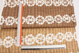 Lace & Basket Flower Circlet on Rattan Pattern Oxford Fabric Japanese Fabric by the Half Yard