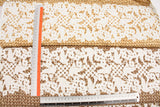 Lace & Basket Scandinavian Bird Flower on Rattan Pattern Oxford Fabric Japanese Fabric by the Half Yard