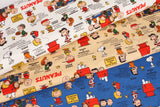 Snoopy Peanuts 75th Anniversary Snoopy Classic Oxford Fabric printed in Japan by the Half Yard