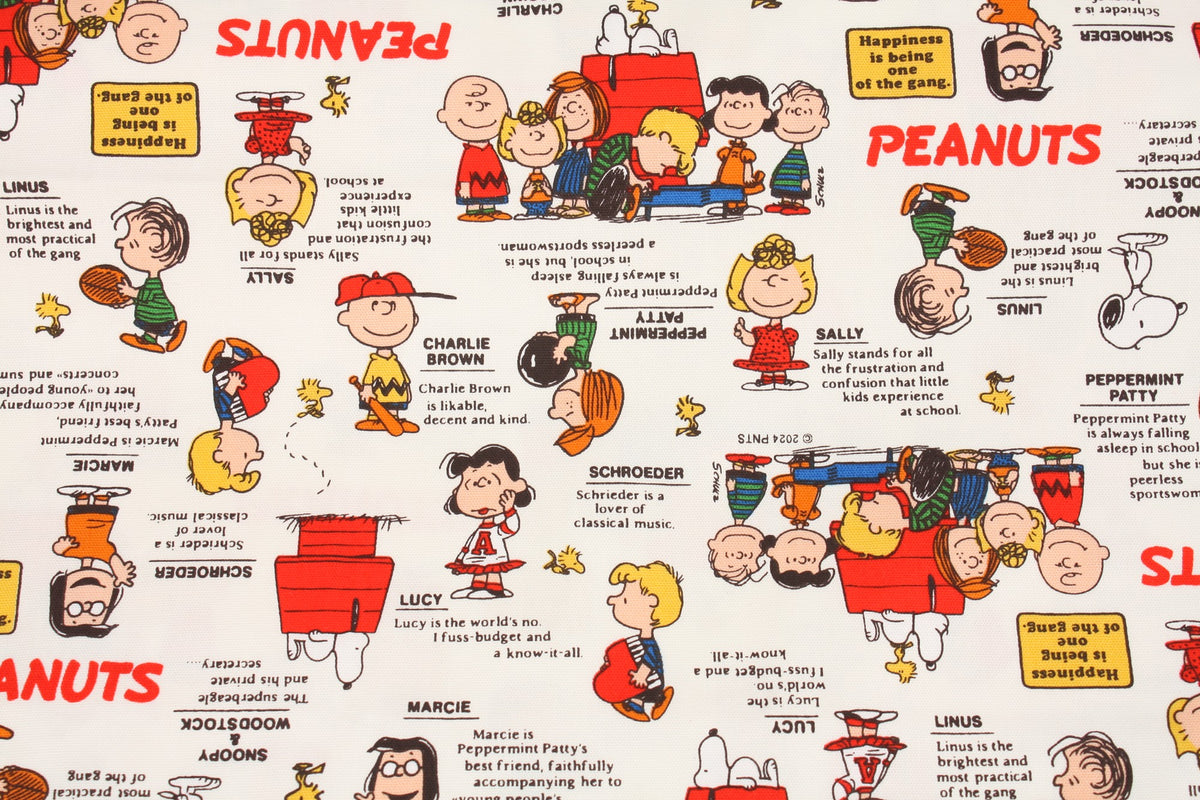 Snoopy Peanuts 75th Anniversary Snoopy Classic Oxford Fabric printed in Japan by the Half Yard
