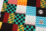 Japanese Demon Slayer Kimetsu no Yaiba Haori Patchwork Samurai Anime Oxford Fabric made in Japan by the Half yard