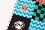 Japanese Demon Slayer Kimetsu no Yaiba Haori Patchwork Samurai Anime Oxford Fabric made in Japan by the Half yard