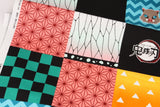 Japanese Demon Slayer Kimetsu no Yaiba Haori Patchwork Samurai Anime Oxford Fabric made in Japan by the Half yard