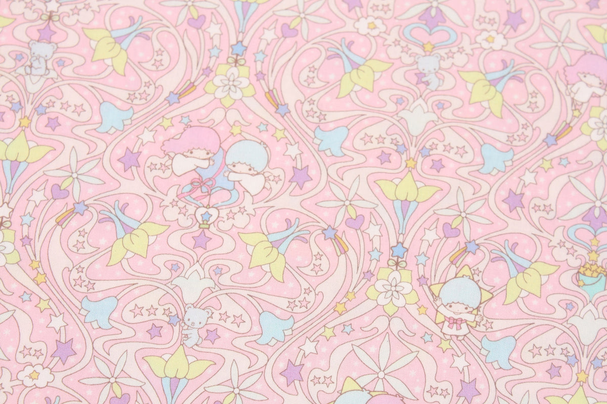 Liberty Tana Lawn Sanrio Little Twin Star Fabric printed in Japan FQ 45cm by 53cm or 18" by 21"