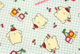 Sanrio Character Pompompurin Cherry Oxford Licensed Fabric printed in Japan by the Half Yard