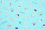 Sanrio Cinnamorll Gingham Check Oxford Licensed Fabric printed in Japan by the Half Yard