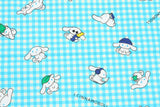 Sanrio Cinnamorll Gingham Check Oxford Licensed Fabric printed in Japan by the Half Yard