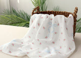 Big Ribbon Rose Flower Viscose Rayon Fabric printed in Korea 36" x 62" 90cm x 160cm by the Yard
