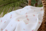 Big Ribbon Rose Flower Viscose Rayon Fabric printed in Korea 36" x 62" 90cm x 160cm by the Yard