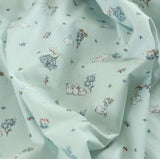 Garden Rabbit Bunny Patterned Fabric made in Korea by the Half Yard