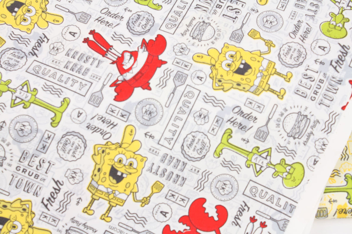 SpongeBob SquarePants Anime Oxford Fabric made in Japan by the Half yard