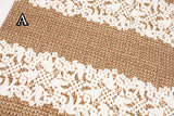 Lace & Basket Scandinavian Bird Flower on Rattan Pattern Oxford Fabric Japanese Fabric by the Half Yard