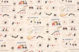 Onigiri Bento Riceball Recipe Pattern Oxford Fabric Japanese Fabric by the Half Yard