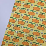 Mellow Dekopon Hanrabong Citrus 30s Cotton Fabric printed in Korea 36" x 57" 90cm x 145cm by the Yard